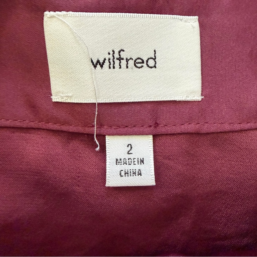 Aritzia Wilfred Satin Ruffle Wrap Skirt in Primrose Size 8 - Picture 7 of 7
